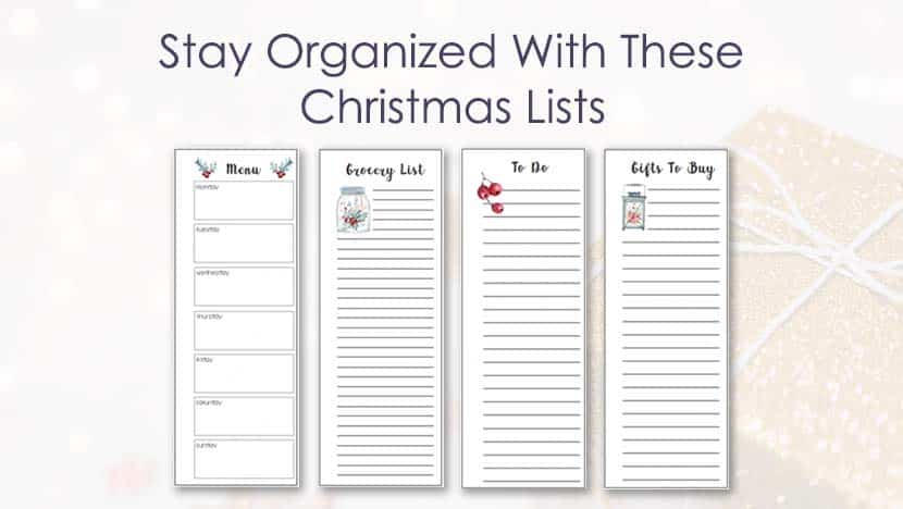Free Christmas Lists To Stay Organized - The Printable Collection