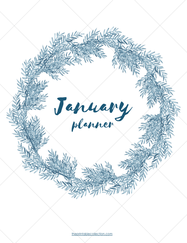 Free January Planner Title Page - The Printable Collection