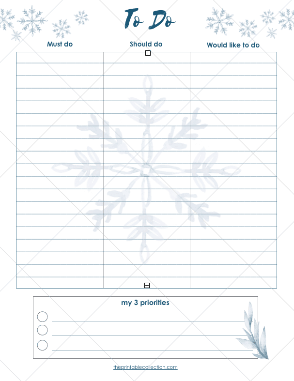 Free January Planner To Do Page - The Printable Collection