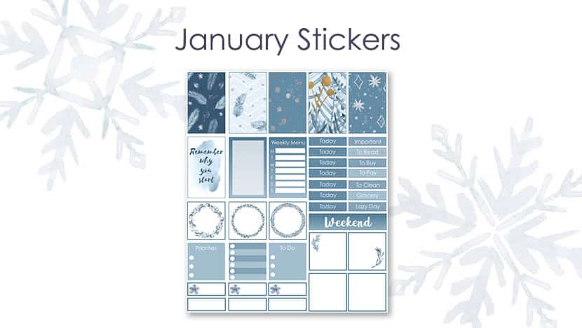 Free January Planner Stickers Post - The Printable Collection