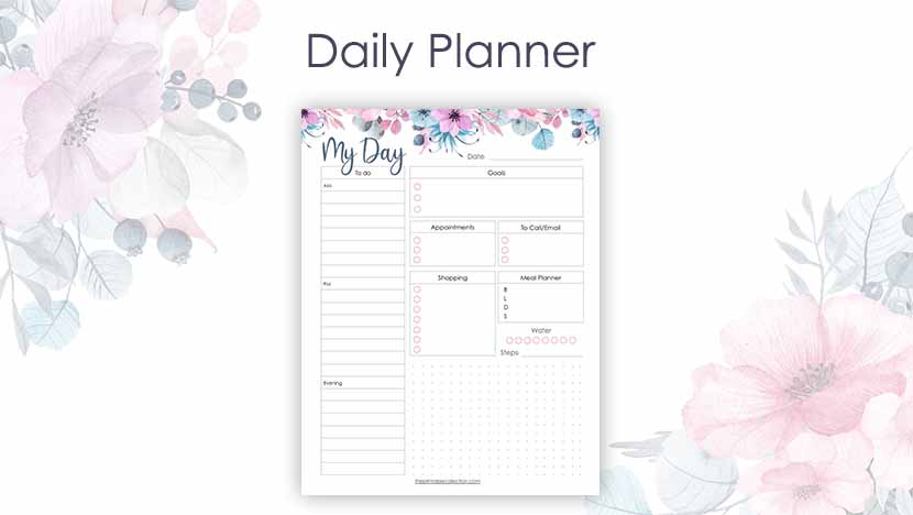 Daily Planner Free Printable - The Printable Collection
