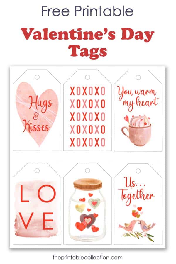 Free Printable Valentine Tags - The Printable Collection