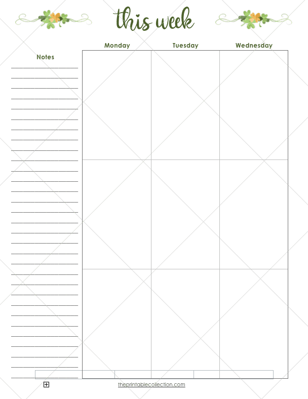 March Printable Planner This Week Left Page - The Printable Collection