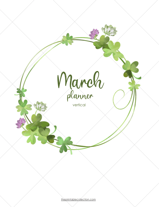 March Free Printable Planner Title Page - The Printable Collection