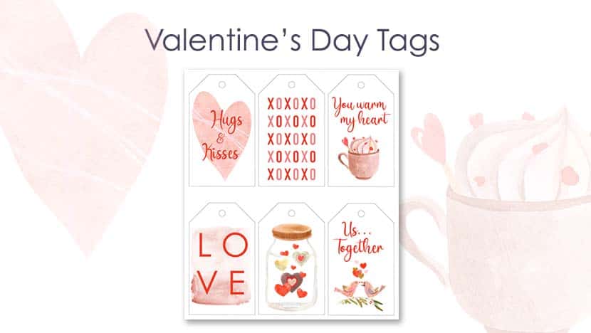 Free printable Valentine Tags - The Printable Collection