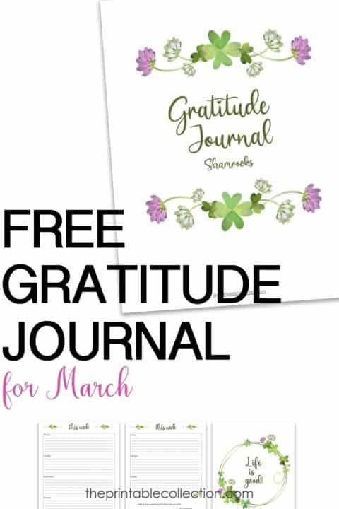 Here Are Your Free Printable Gratitude Journal Pages For March | The ...