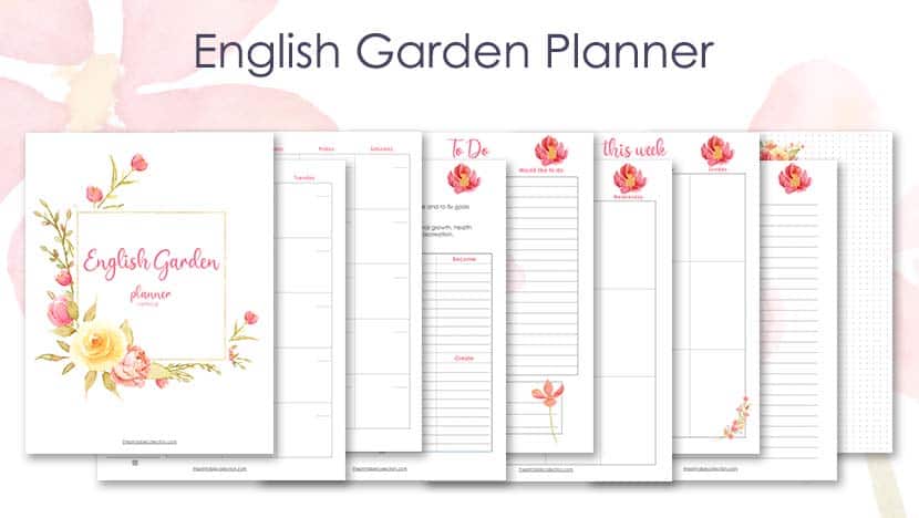 The Printable Collection - English Garden Planner Printable Post