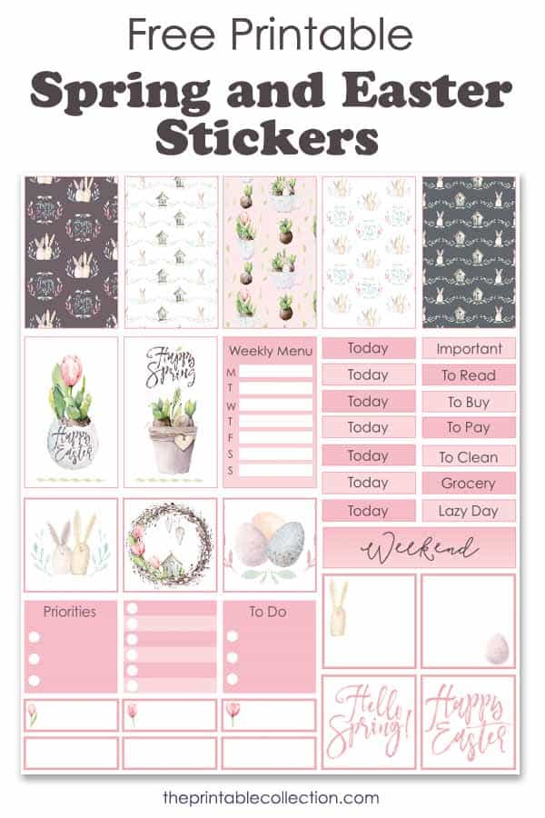 Free Printable Spring and Easter Stickers - The Printable Collection