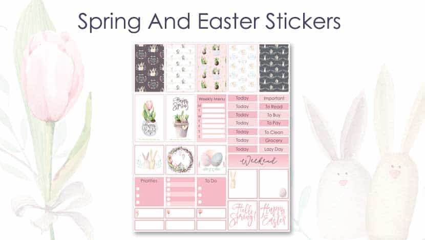 Free Printable Stickers For Easter And Spring Post - The Printable Collection