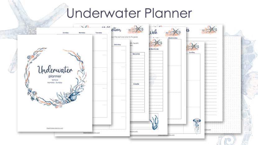 Free Printable Underwater Planner Post - The Printable Collection