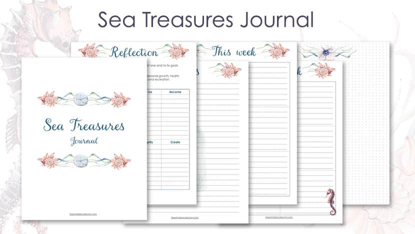 Free Printable Sea Treasures Journal Post - The Printable Collection