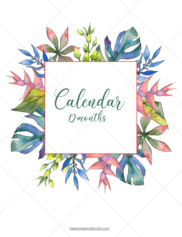 Printable Calendar 12 months - Th Printable Collection
