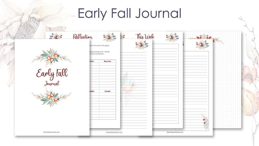 Free Printable Early Fall Journal Post - The Printable Collection