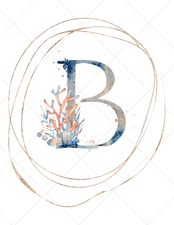 Free Printable Monogram Letters Underwater Letter B - The Printable Collection