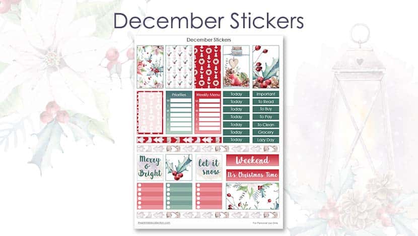 December Stickers - The Printable Collection