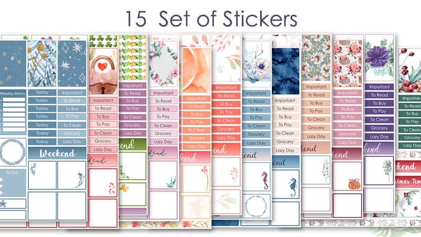 Free Printable 15 sets of Stickers Post - The Printable Collection