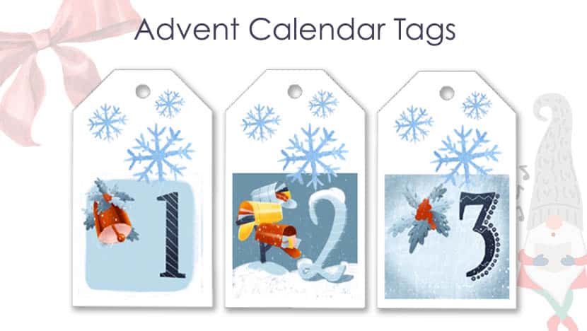 Free Printable Advent Calendar Tags - The Printable Collection