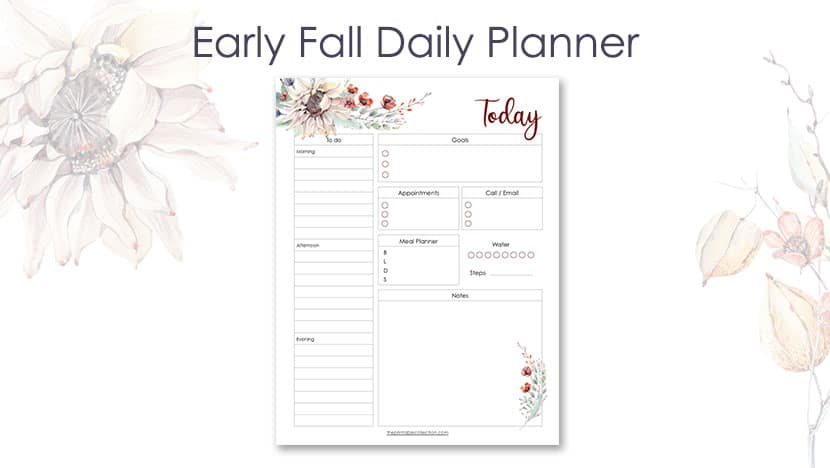 Free Printable Early Fall Daily Journal Post - The Printable Collection
