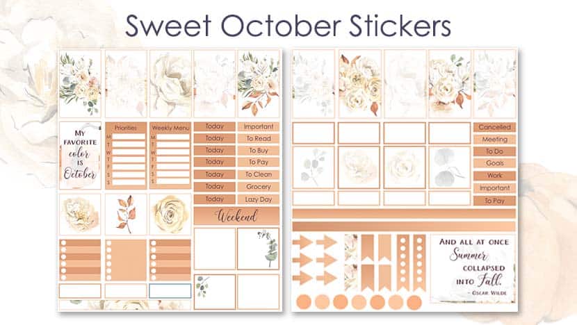 Free Printable Sweet October Stickers Post - The Printable Collection