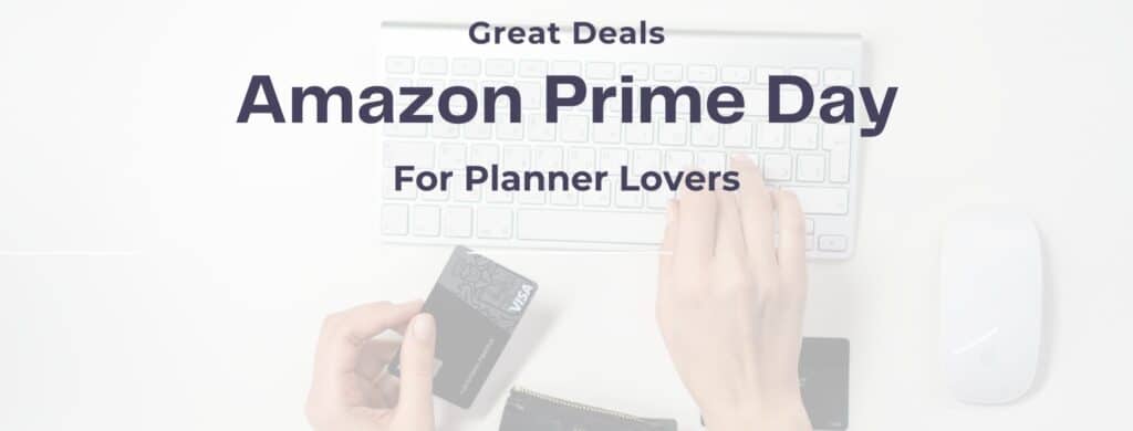 Amazon Prime Day Deals For Planner Lovers Post Woman shopping online with a Visa - The Printable Collection