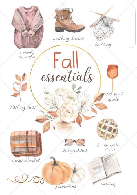 Free Printable Divider Planner Fall Essentials - The Printable Collection