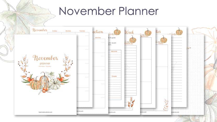 Free Printable November Planner Post - The Printable Collection