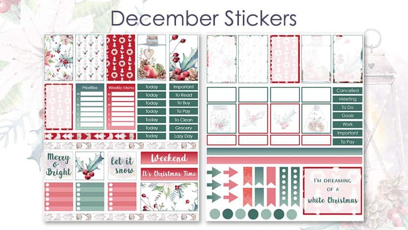 Printable Planner Stickers Christmas Santa Printable Stickers Sticker Sheet