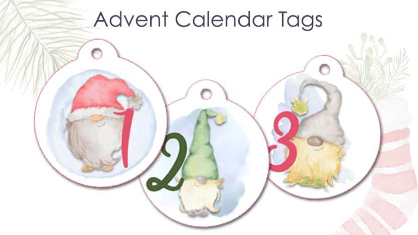 Free Printable Tags For Advent Calendar Post - The Printable Collection