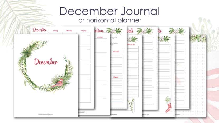 Free Printable December Journal Post - The Printable Collection