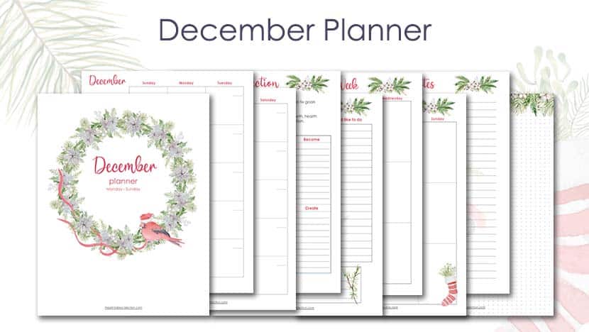 Free December Planner Printable Post - The Printable Collection