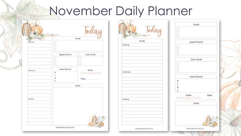 free printable daily planner - The Printable Collection