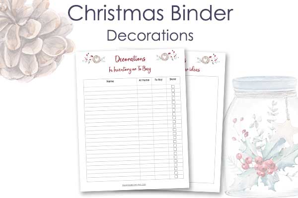 Printable Christmas Binder Decorations Pages - The Printable Collection