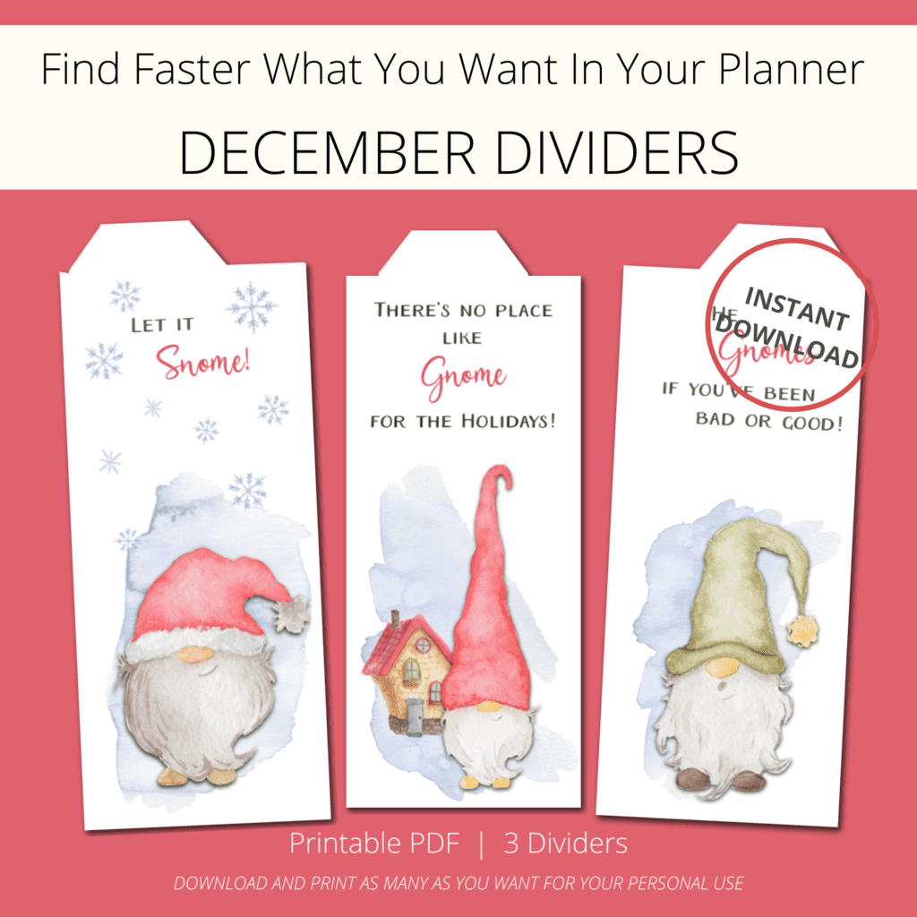 Printable DIvider Top Tabs for Planner - The Printable Collection