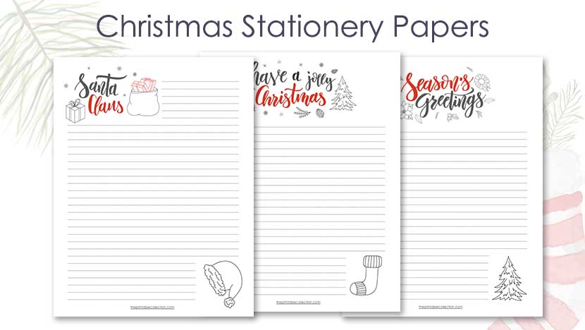 Free Printable Christmas Stationery Writing Papers Post - The Printable Collection