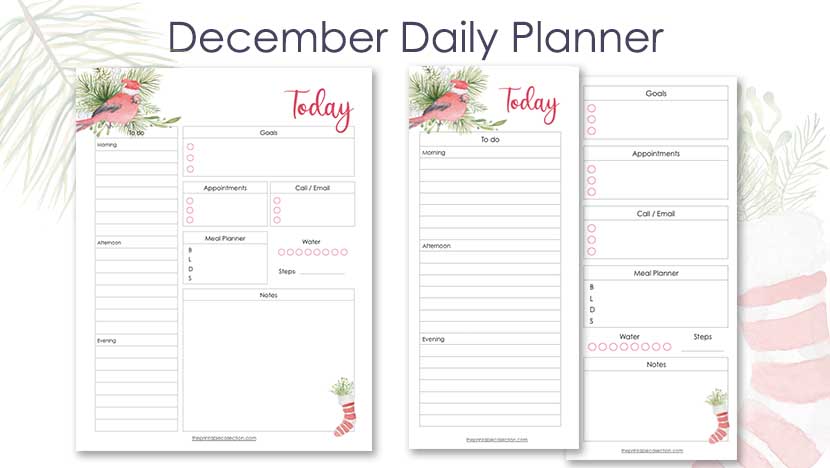 Free Printable Deccember Daily Planner Post - The Printable Collection
