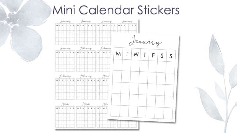 Free Printable Mini Calendars Post - The Printable Collection