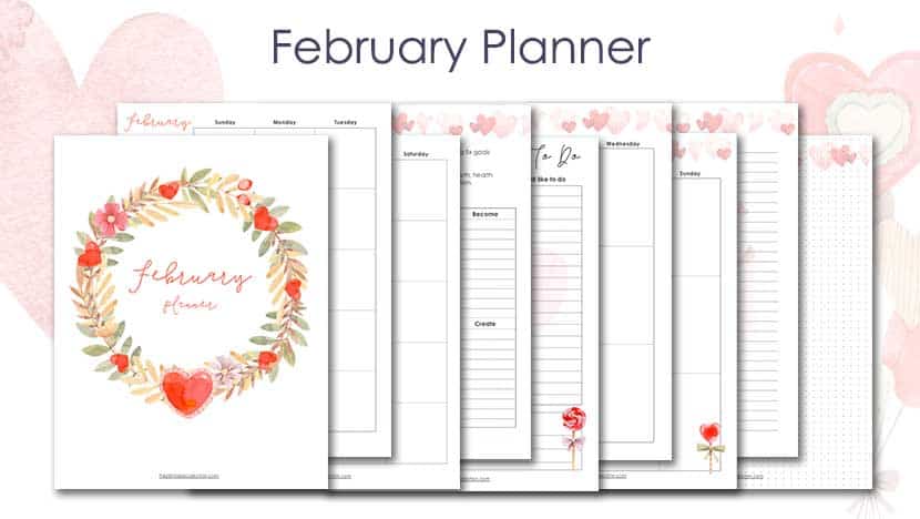 Free Printable February Planner Post - The Printable Collection