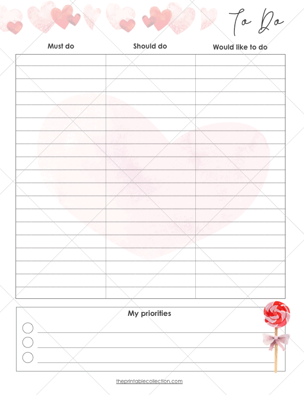 Free Printable February Planner To Do Page - The Printable Collection