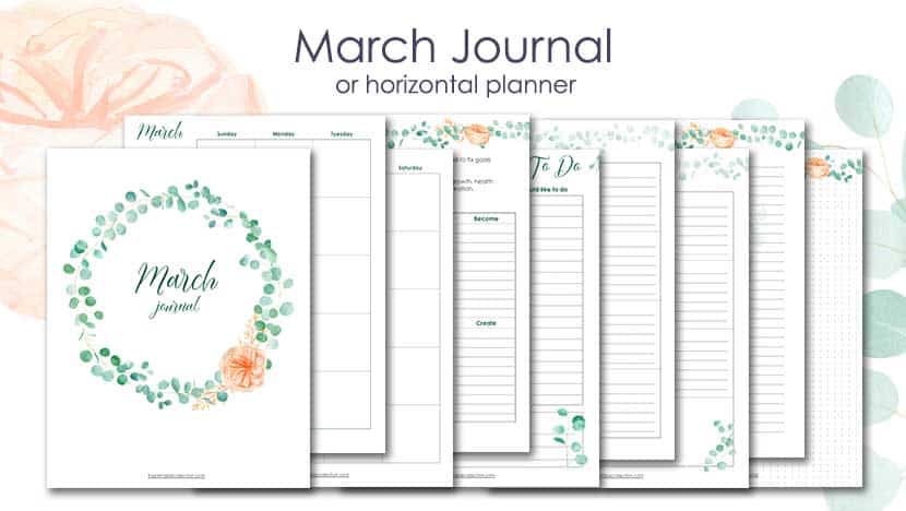 Free Printable March Journal Post - The Printable Collection