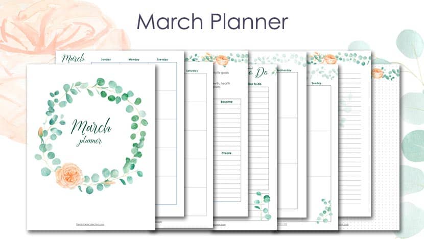 Free Printable March Planner Post - The Printable Collection