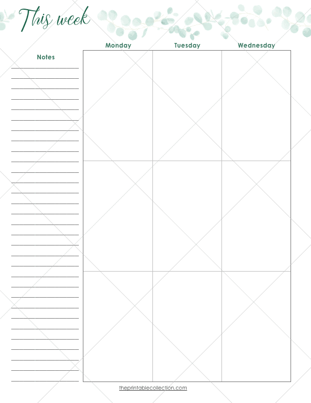 Free Printable March Planner Weekly Left Page - The Printable Collection