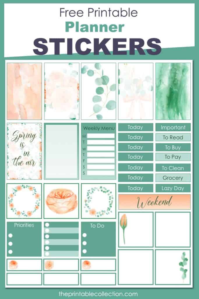 Free Printable March Stickers 2 - The Printable Collection