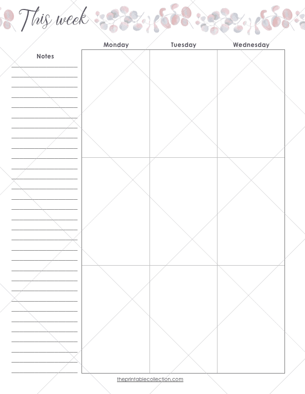 Free Printable April Planner Weekly Left Page - The Printable Collection