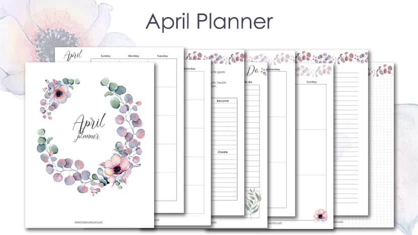 Free Printable April Planner Post - The Printable Collection