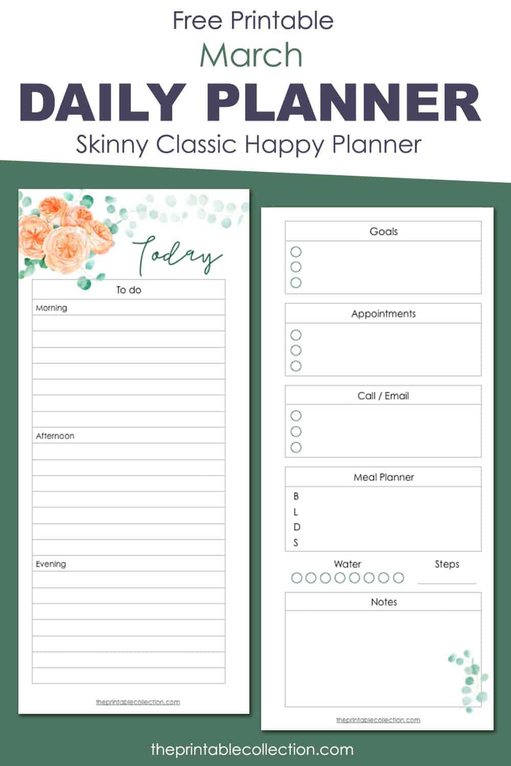 Printable Daily Planner Page For March | The Printable Collection