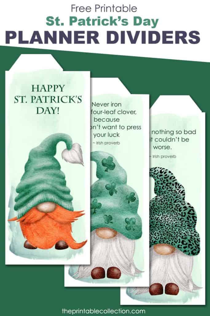 Free Printable St Patrick Dividers - The Printable Collection