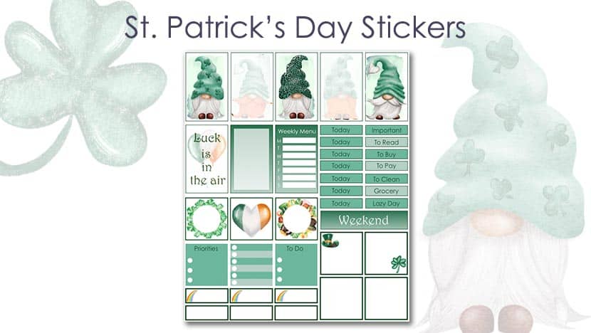 Free Printable Weekly St Patrick Stickers Post - The Printable Collection