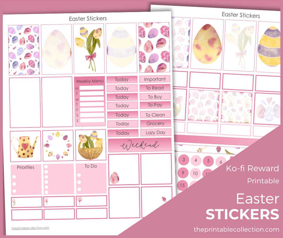 Printable Easter Stickers - The Printable Collection