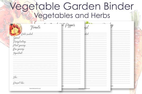 Printable Vegetable Garden Vegetable Herbs - The Printable Collection