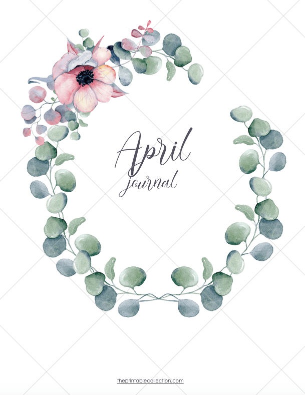 Free Printable April Journal Cover Page - The Printable Collection